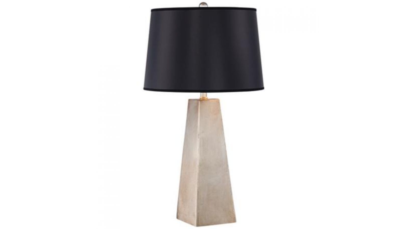 Possini Silver Leaf Obelisk Table Lamp